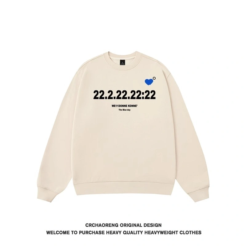 We11done Konne Genuine New 2024 Pure Cotton Fleece Inner Layer Top Crew Neck Sweatshirt Men Style 5