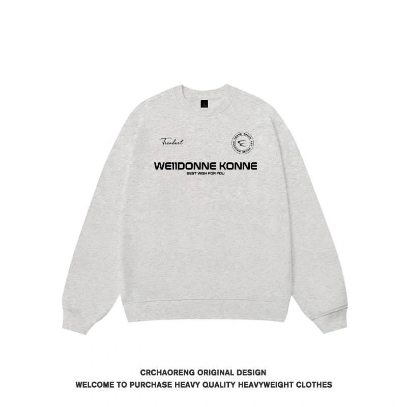 We11done Konne Genuine Trend Brand 2024 New Crew Neck Sweatshirt Men Retro High Street Top Style 4