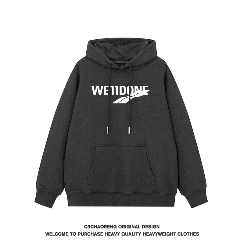 We11done Konne Hoodie Men 2024 New Stiff Retro Hooded Jacket Style 2