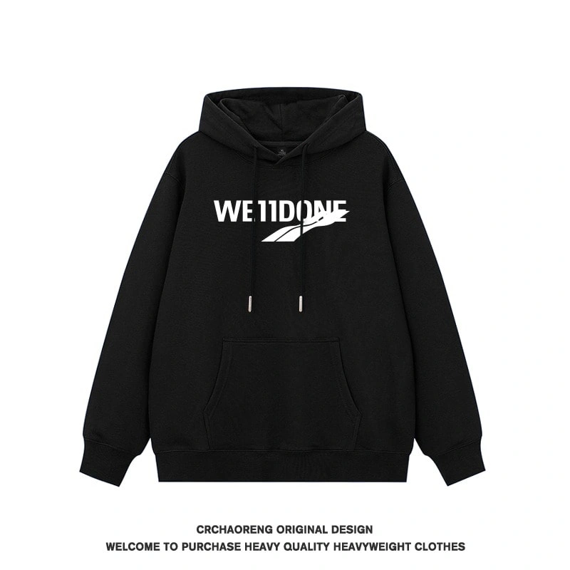 We11done Konne Hoodie Men 2024 New Stiff Retro Hooded Jacket