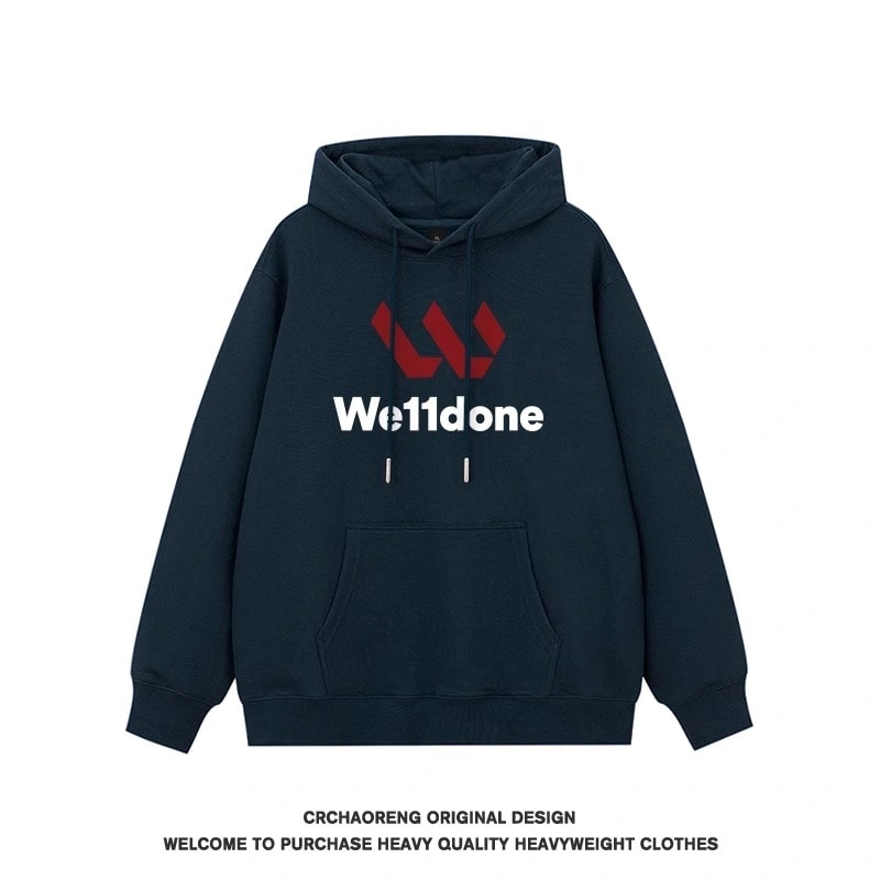 We11done Konne Hoodie Men Pure Cottonweight Retro Youth Couple Jacket Style 5