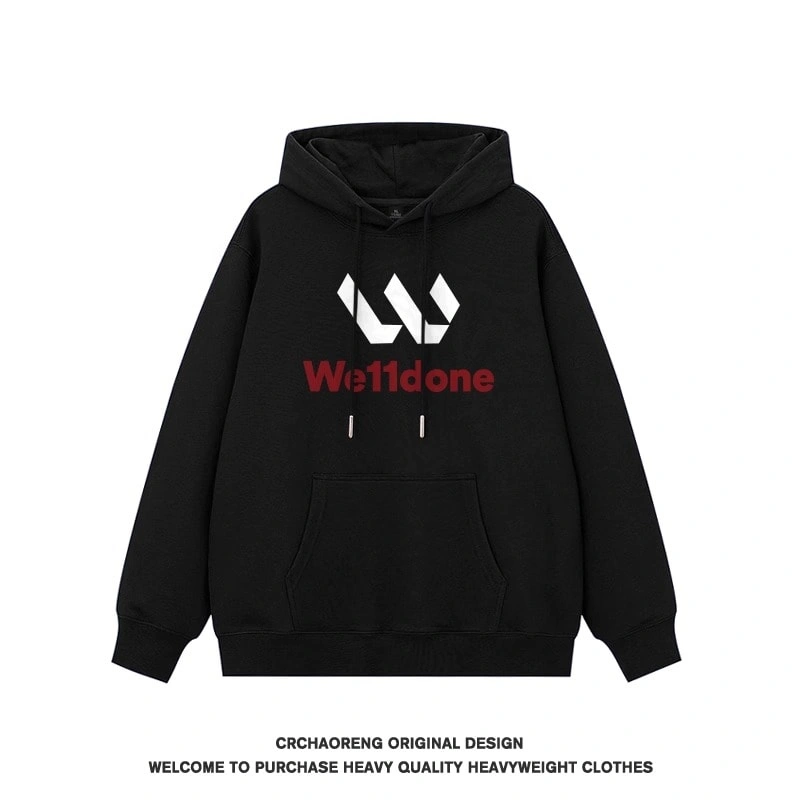 We11done Konne Hoodie Men Pure Cottonweight Retro Youth Couple Jacket
