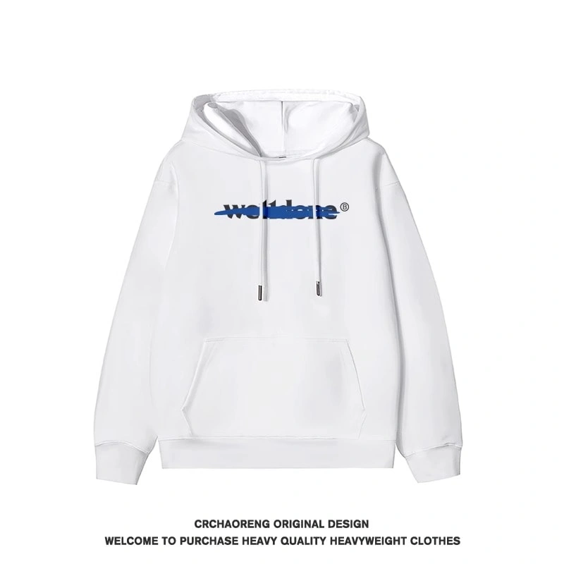 We11done Konne Hoodie Men Retro Casual Loose Pure Cotton Fleece Jacket Style 3