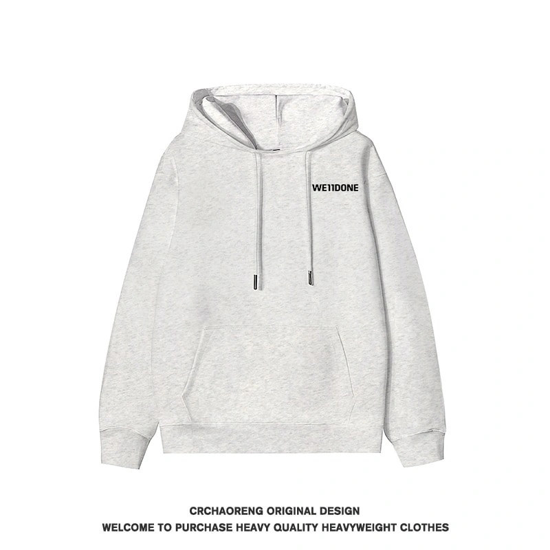 We11done Konne Hoodie Retro Trendy Loose Pure Cotton Dapper Jacket Men Style 4