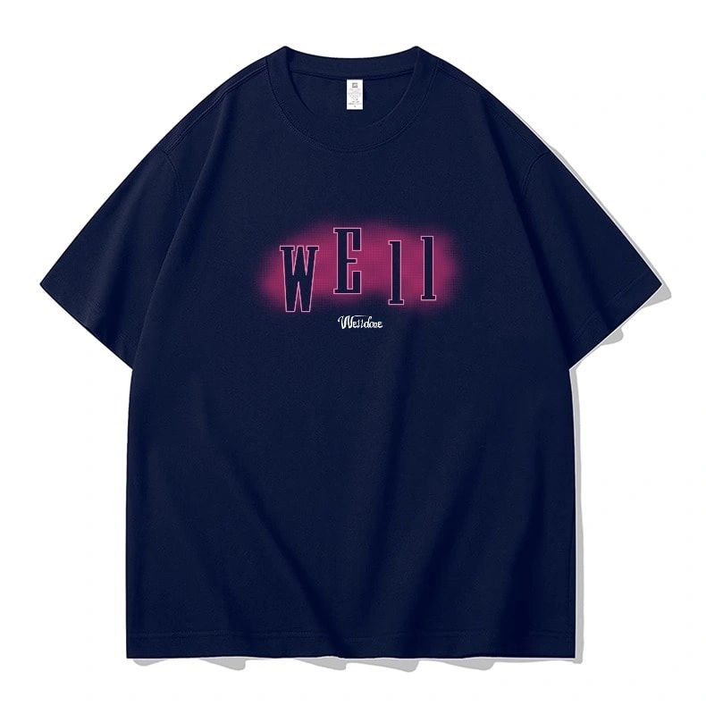 We11done Konne Korean Fashion Simple Versatile Half Sleeve Top Casual Loose Short Sleeve T-Shirt Men Style 2