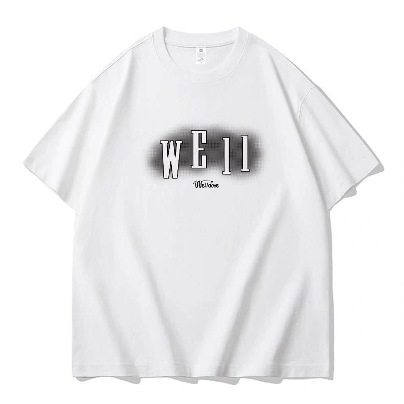 We11done Konne Korean Fashion Simple Versatile Half Sleeve Top Casual Loose Short Sleeve T-Shirt Men Style 3