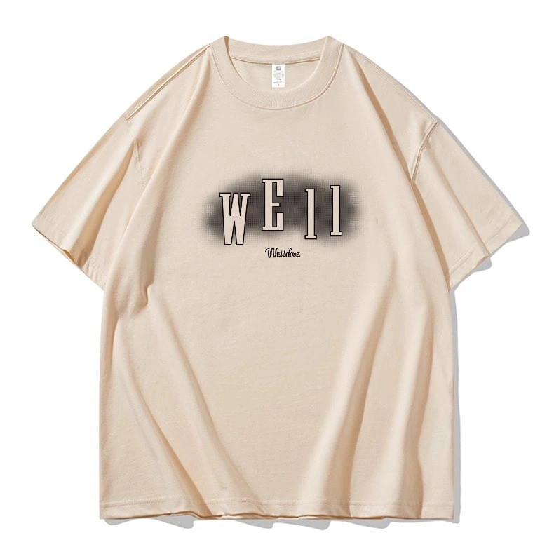 We11done Konne Korean Fashion Simple Versatile Half Sleeve Top Casual Loose Short Sleeve T-Shirt Men Style 4