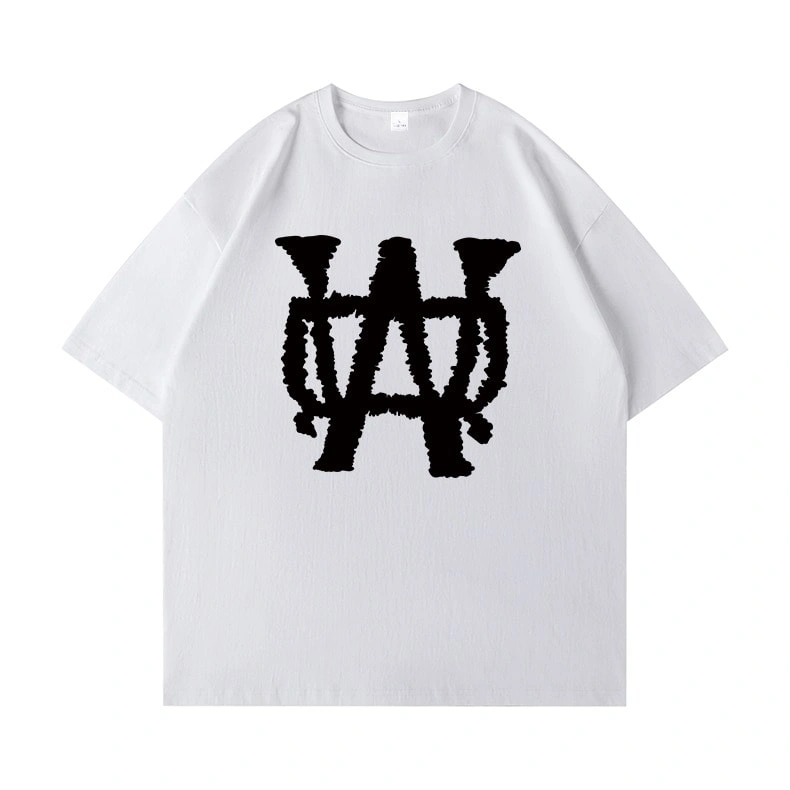 We11done Konne Korean Retro Versatile Short Sleeve T-Shirt Men Loose Pure Cotton High Street Half Sleeve Top Style 1