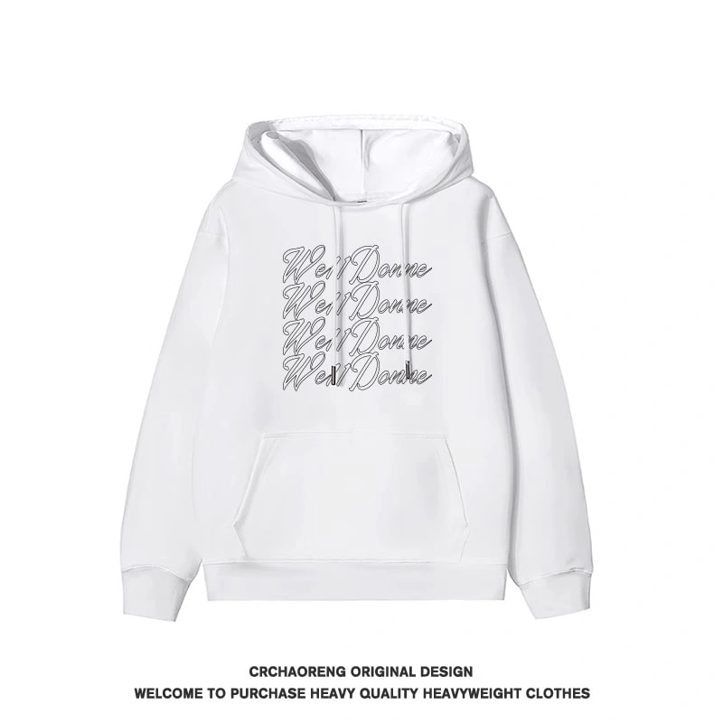 We11done Konne Letter Print Jacket Fleece Thick High Street Hoodie Men Style 6