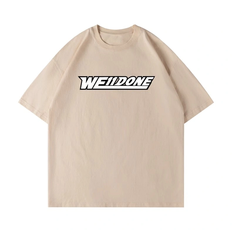 We11done Konne Letter Print Short Sleeve T-Shirt Men High Street Casual Versatile Half Sleeve Top Style 3