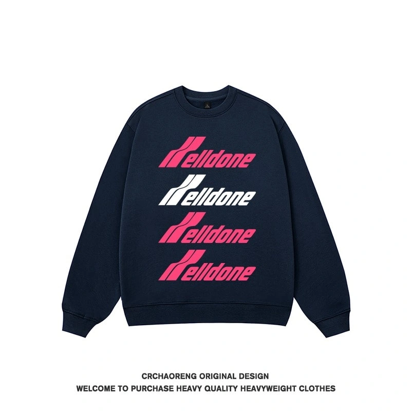 We11done Konne Loose Oversize Stiff Crew Neck Sweatshirt Men Fleece Thick Jacket Style 1