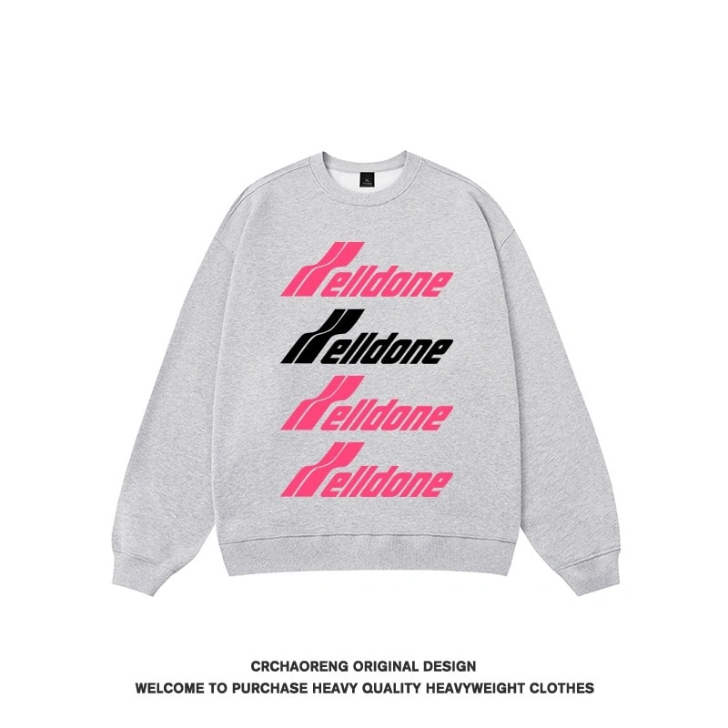 We11done Konne Loose Oversize Stiff Crew Neck Sweatshirt Men Fleece Thick Jacket Style 3