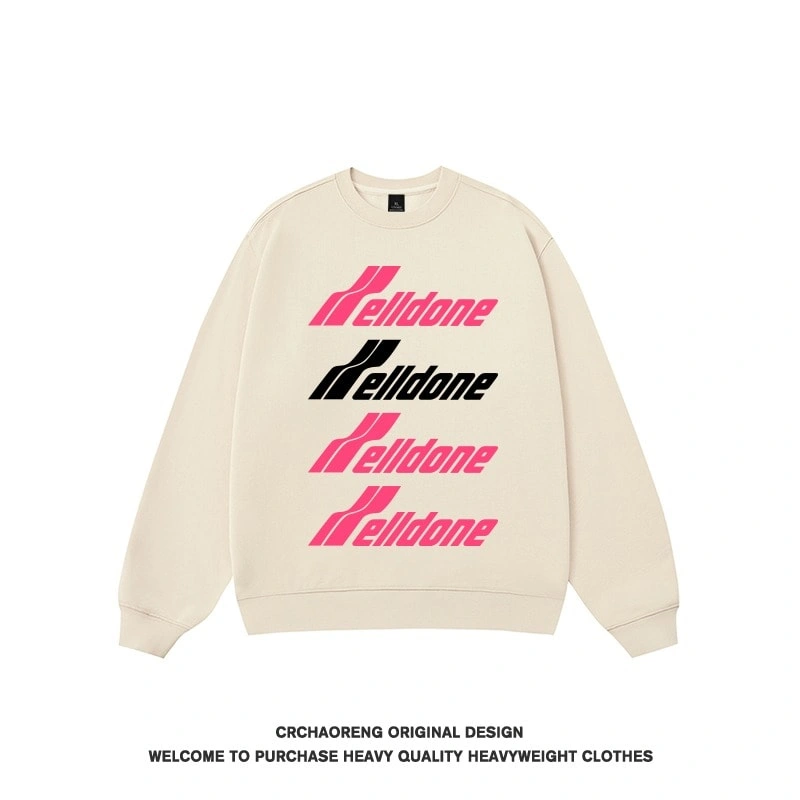 We11done Konne Loose Oversize Stiff Crew Neck Sweatshirt Men Fleece Thick Jacket Style 5