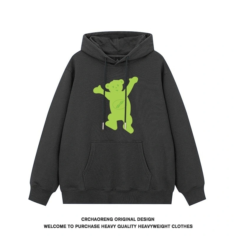 We11done Konne Loose Pullover Jacket Student Retro Print Hoodie Men Style 2