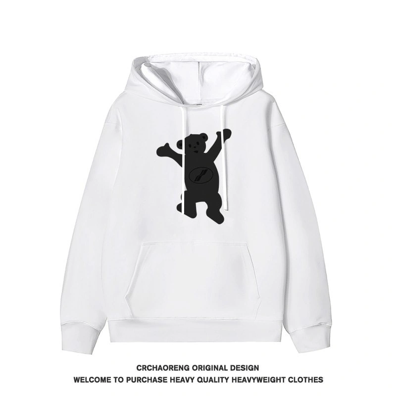 We11done Konne Loose Pullover Jacket Student Retro Print Hoodie Men Style 4