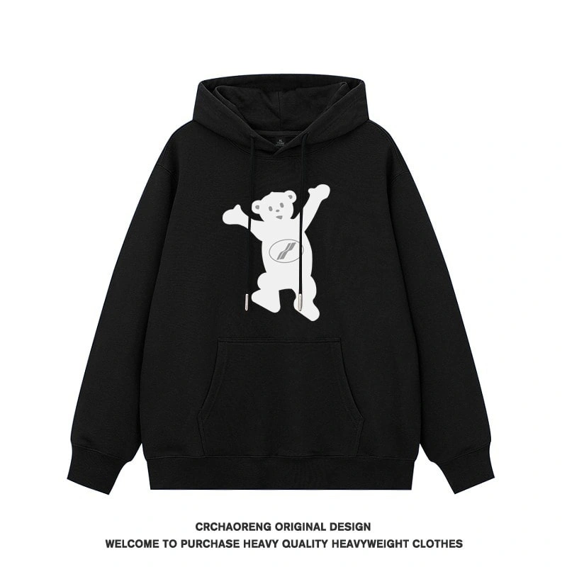 We11done Konne Loose Pullover Jacket Student Retro Print Hoodie Men