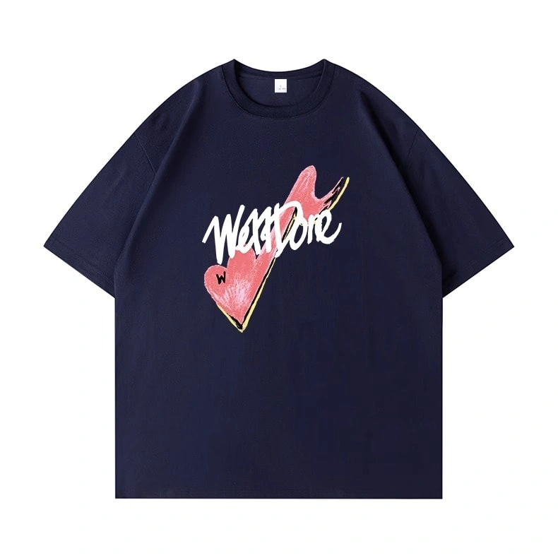 We11done Konne Loose Pure Cotton Trend Half Sleeve Top Trend Brand Retro High Street Short Sleeve T-Shirt Men Style 4