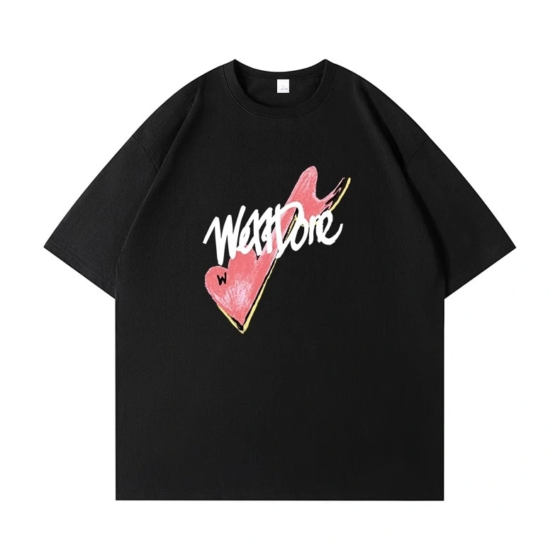 We11done Konne Loose Pure Cotton Trend Half Sleeve Top Trend Brand Retro High Street Short Sleeve T-Shirt Men