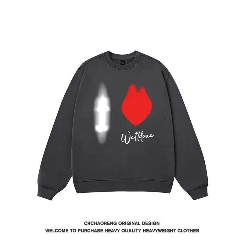 We11done Konne Loose Versatile Crew Neck Sweatshirt Men 2024 New Trendy Casual Shirt Style 2