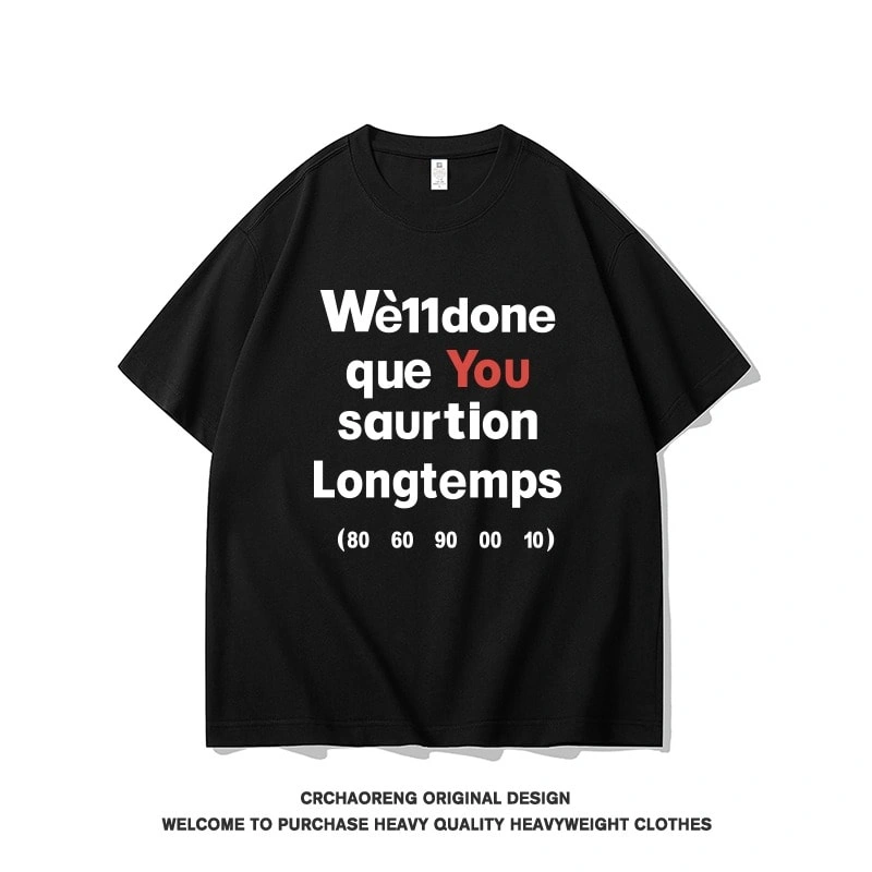 We11done Konne New Crew Neck Pure Cotton Short Sleeve T-Shirt Men Street Casual Top