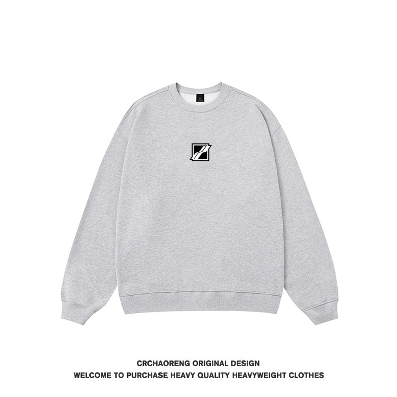 We11done Konne New Fleece Pure Cotton Base Layer Stiff Crew Neck Sweatshirt Men Style 3