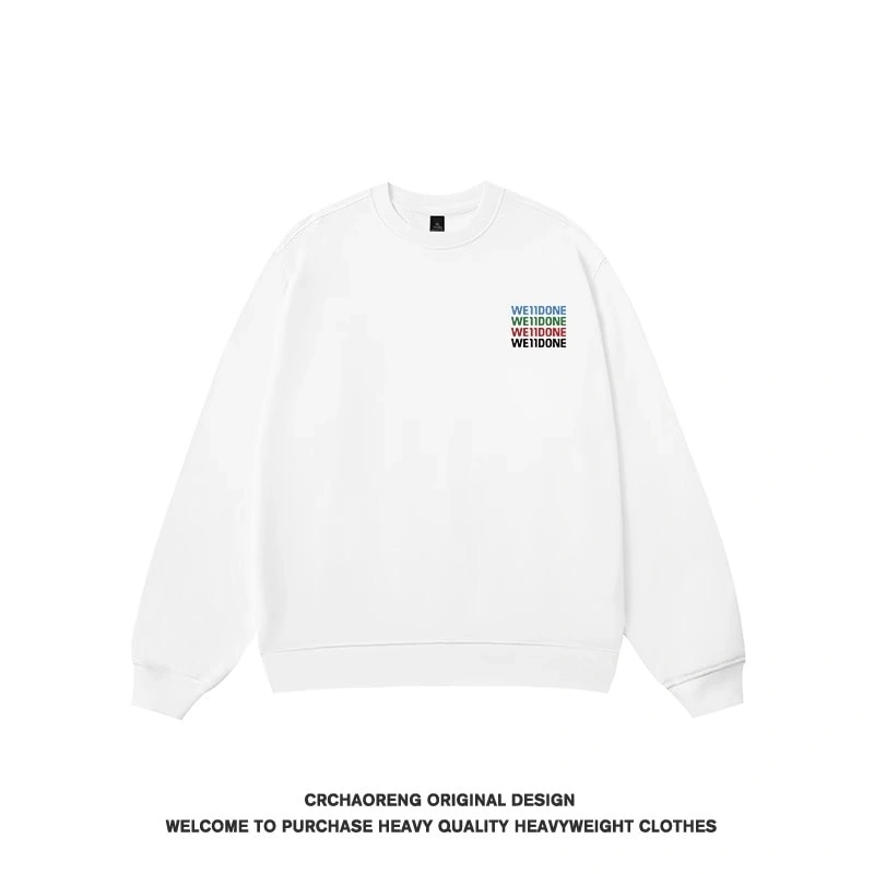 We11done Konne New Fleece Thick Crew Neck Sweatshirt Men Retro Loose Shirt Style 6