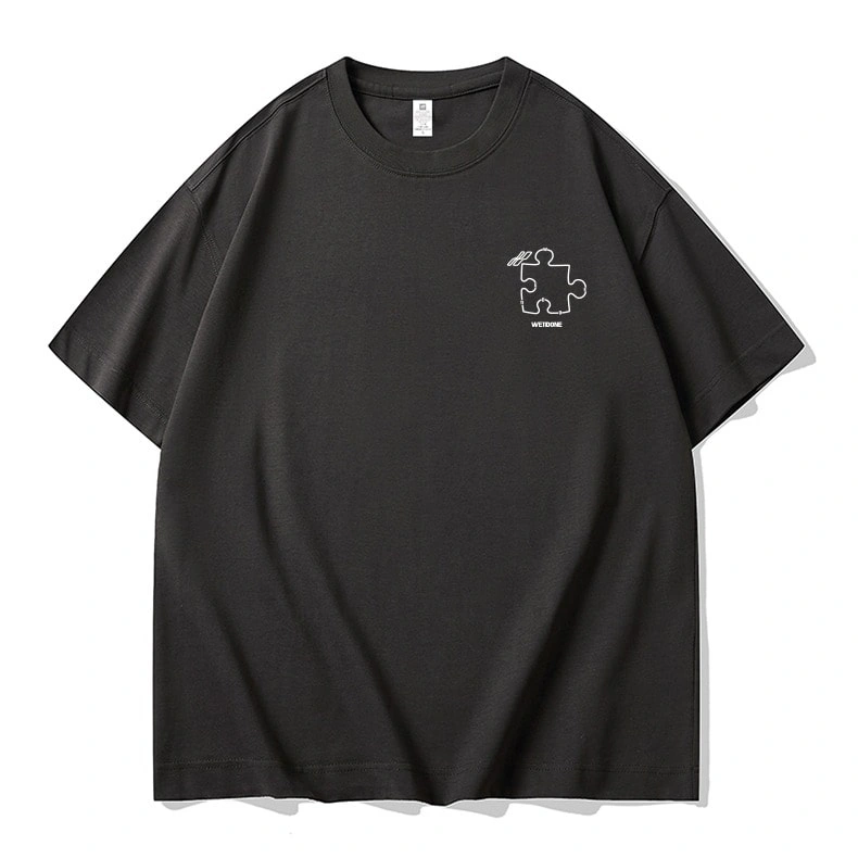 We11done Konne New Loose Short Sleeve T-Shirt Men Pure Cotton Trend Brand Half Sleeve Top Style 2