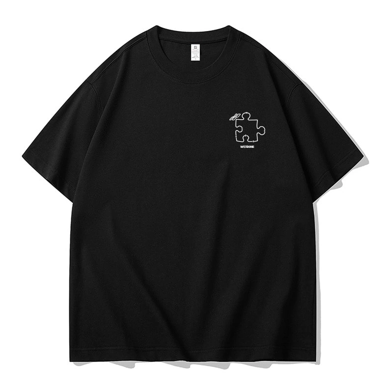 We11done Konne New Loose Short Sleeve T-Shirt Men Pure Cotton Trend Brand Half Sleeve Top