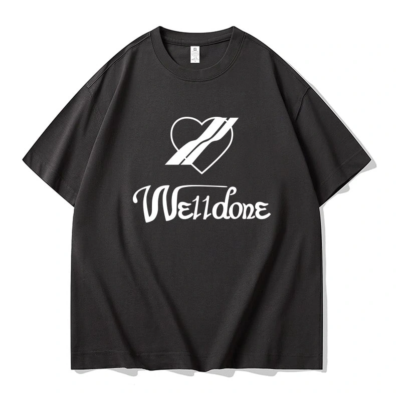 We11done Konne Niche Trend Brand Retro T-Shirt Men New High Street Short Sleeve Top Style 1