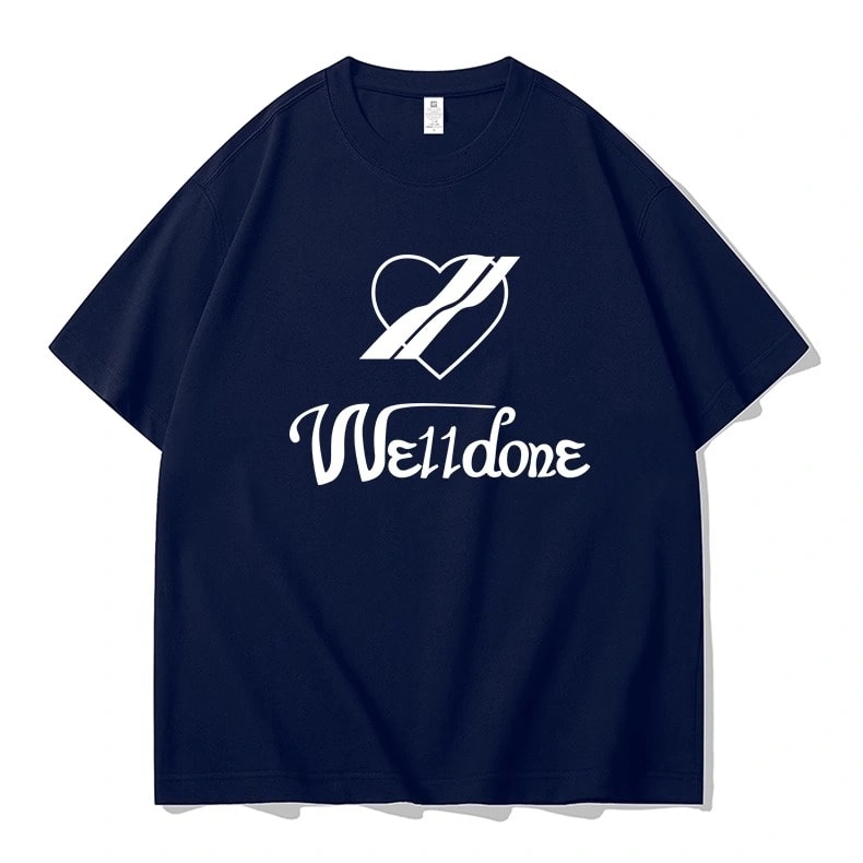 We11done Konne Niche Trend Brand Retro T-Shirt Men New High Street Short Sleeve Top Style 2