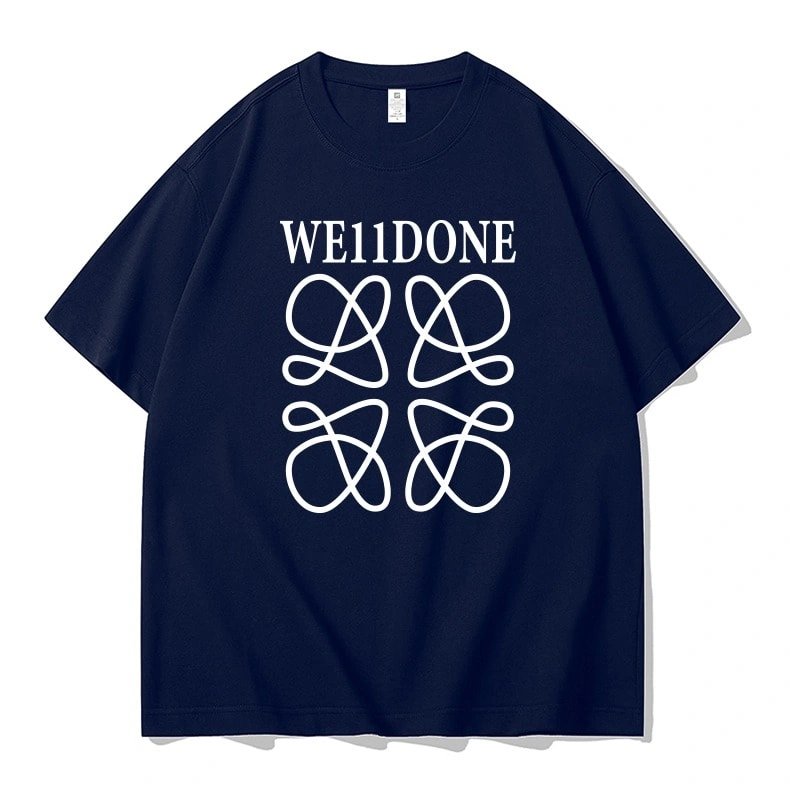 We11done Konne Niche Trend BrandShort Sleeve T-Shirt Men Pure Cotton Half Sleeve Top Style 4