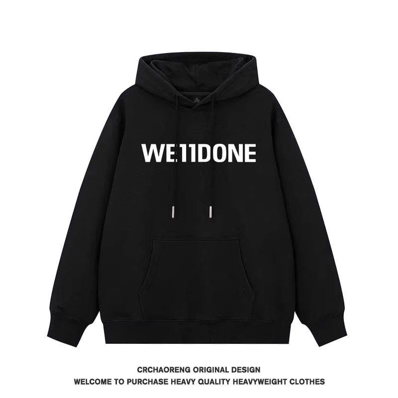 We11done Konne Oversize Hoodie Men Loose Trend Brand Student Couple Shirt