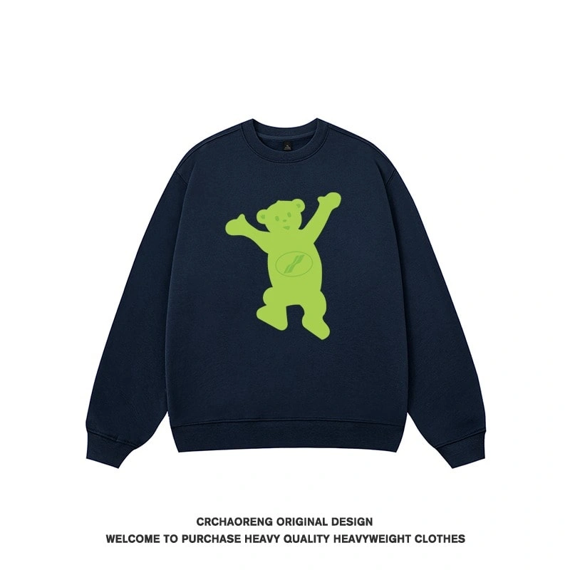 We11done Konne Print Bear Trend Brand Student Plus Sizeweight Loose Couple Crew Neck Sweatshirt Men Style 1