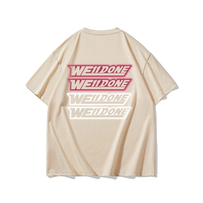We11done Konne Pure Cotton Crew Neck Short Sleeve T-Shirt Men Casual Loose Simple Versatile Top Style 2