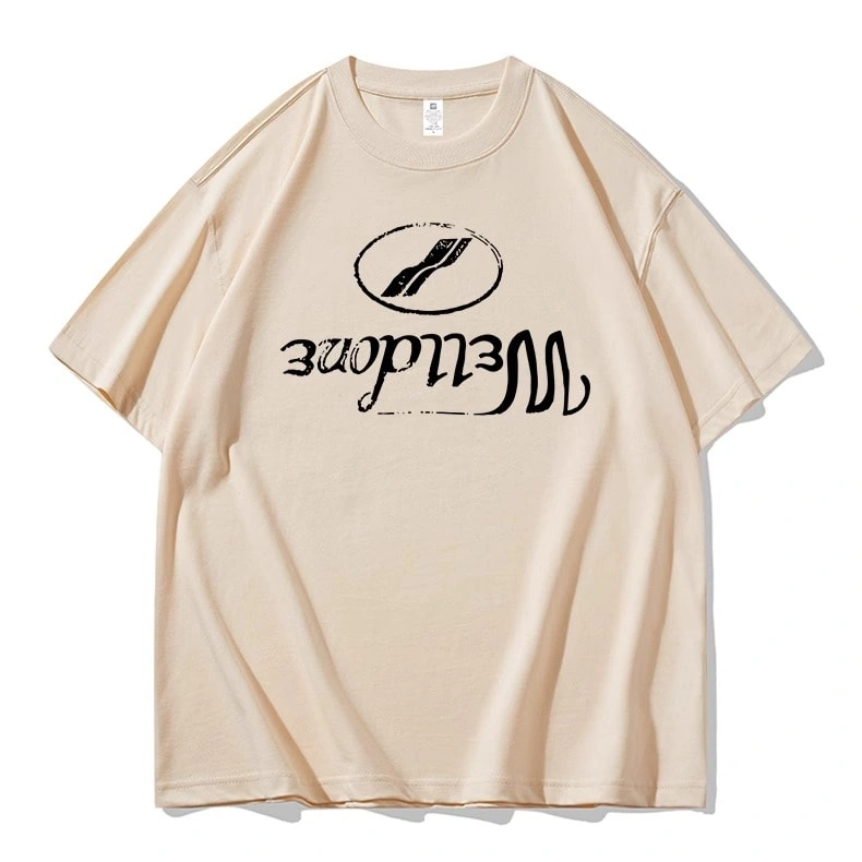 We11done Konne Pure Cotton Crew Neck Short Sleeve T-Shirt Men Fashion Trend Versatile Long Sleeve Top Style 4