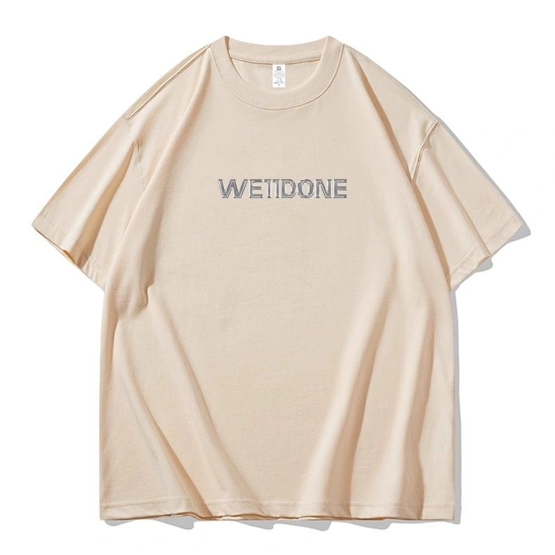 We11done Konne Pure Cotton Crew Neck Short Sleeve Top Casual Street Retro Half Sleeve T-Shirt Men Style 3