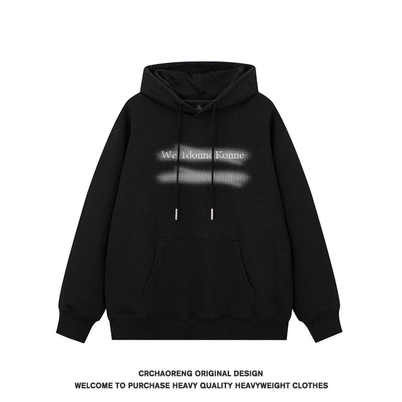 We11done Konne Pure Cotton Fleece Hoodie Men Trend Retro High Street Jacket