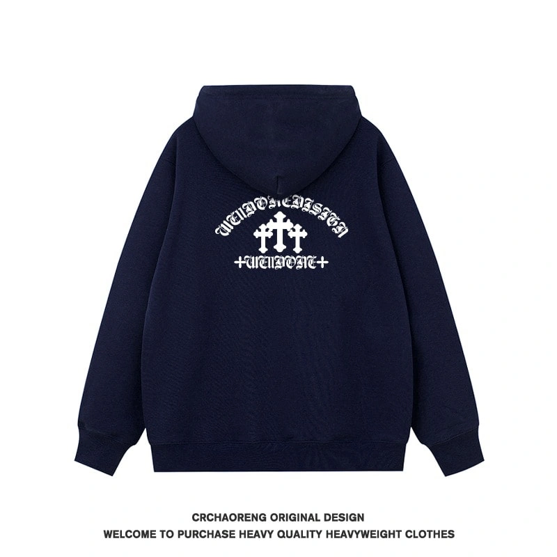 We11done Konne Pure Cotton Fleece Jacket Print Retro Hoodie Men Style 1