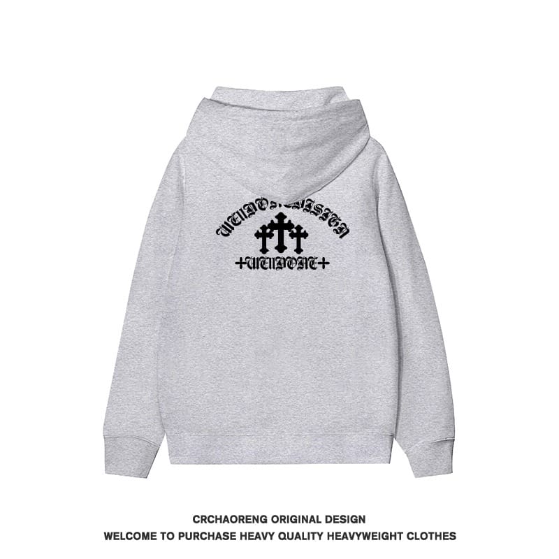 We11done Konne Pure Cotton Fleece Jacket Print Retro Hoodie Men Style 3