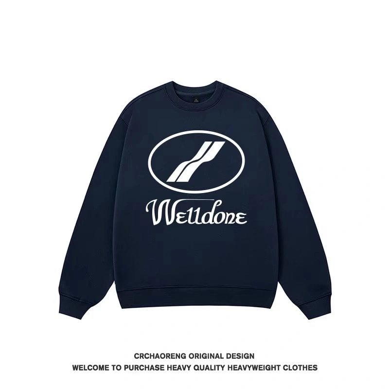 We11done Konne Pure Cotton Fleece Loose Pullover Trend Brand Men’s Shirt Crew Neck Sweatshirt Men Style 1