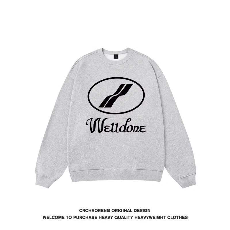 We11done Konne Pure Cotton Fleece Loose Pullover Trend Brand Men’s Shirt Crew Neck Sweatshirt Men Style 3