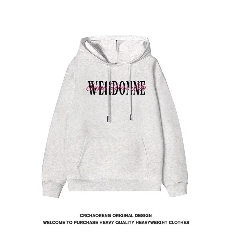 We11done Konne Pure Cotton Fleece Thick Jacket Casual Loose Hoodie Men Style 4