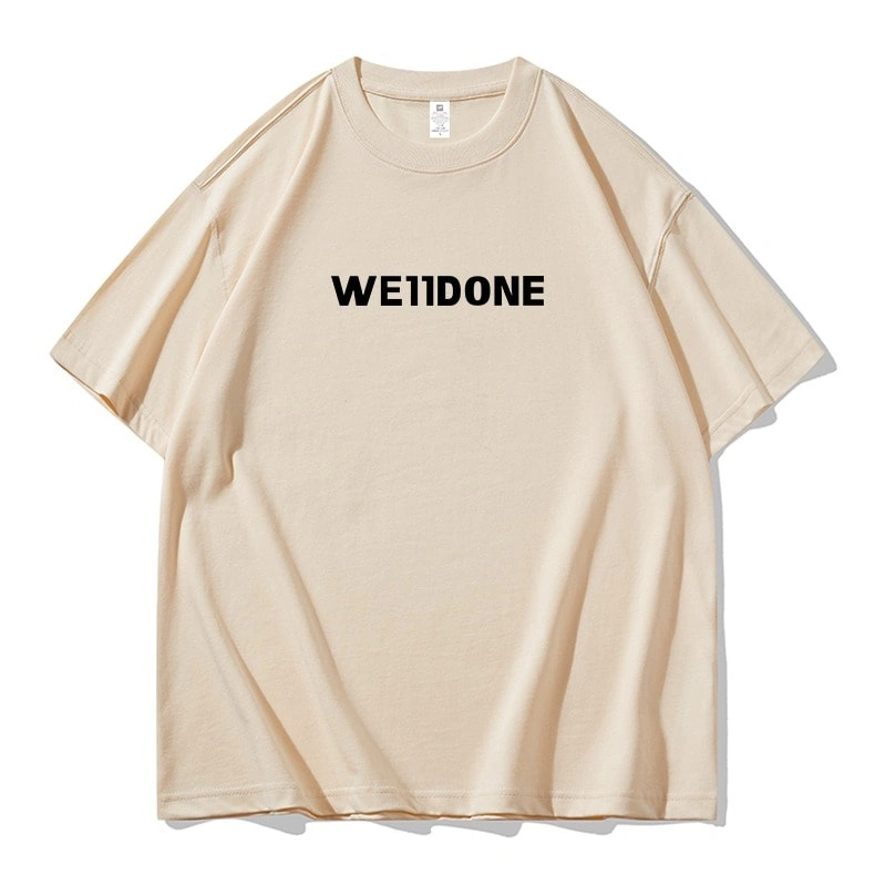 We11done Konne Pure Cotton Short Sleeve T-Shirt Men Crew Neck Fashion Versatile Half Sleeve Top Style 4