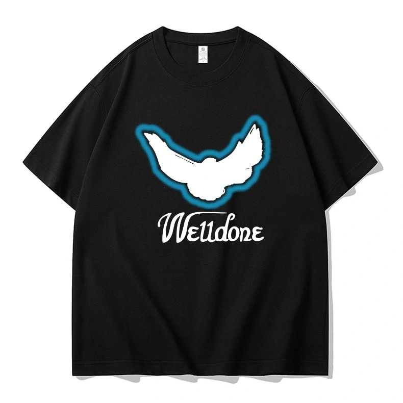 We11done Konne Pure Cotton Short Sleeve T-Shirt Men RetroTrend Half Sleeve Top