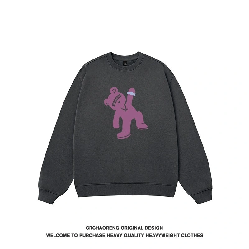 We11done Konne Pure Cottonweight Crew Neck Sweatshirt Men 2024 New Fleece Loose Top Style 2