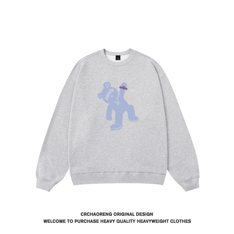 We11done Konne Pure Cottonweight Crew Neck Sweatshirt Men 2024 New Fleece Loose Top Style 3