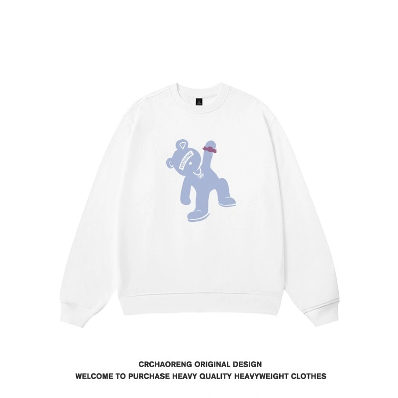 We11done Konne Pure Cottonweight Crew Neck Sweatshirt Men 2024 New Fleece Loose Top Style 6