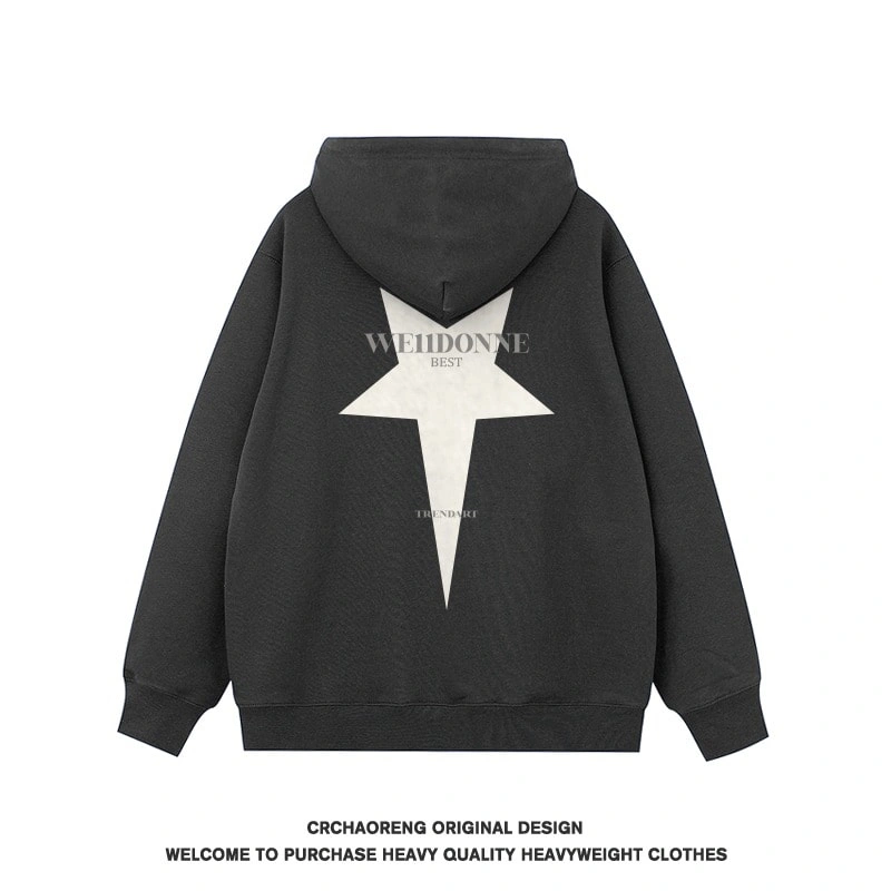 We11done Konne Pure Cottonweight Hoodie Men Retro Trendy Dapper Loose Jacket