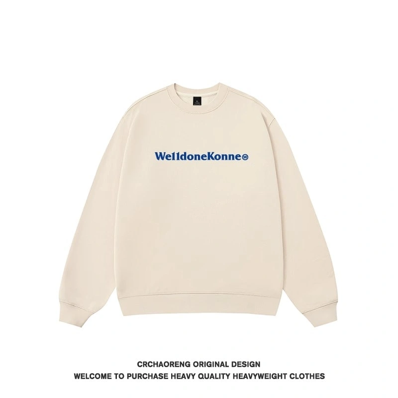 We11done Konne Retro Crew Neck Sweatshirt Men 2024 Pure Cottonweight Youth Top Style 2