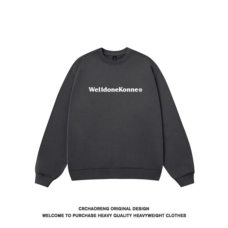 We11done Konne Retro Crew Neck Sweatshirt Men 2024 Pure Cottonweight Youth Top Style 3